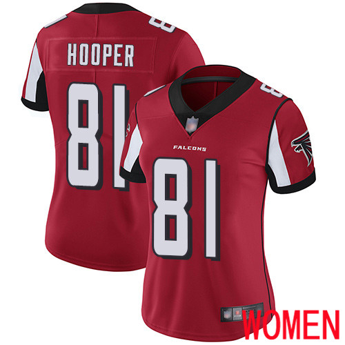 Atlanta Falcons Limited Red Women Austin Hooper Home Jersey NFL Football 81 Vapor Untouchable